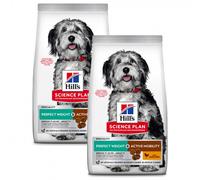 Hill's Perfect Weight & Active Mobility Medium - Pienso para perros medianos para control de peso y movilidad - Pollo - Cantidad: 2 x 12 kg
