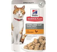 Hills Science Plan Young Adult Sterilised Cat alimento húmedo gato sabor pollo - Bolsita - Pack 12 x bolsa de 85 gr