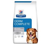 Hills Prescription Diet Derm Complete Pienso para perros con problemas de pelo y piel - Saco de 12 Kg