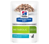 Hill's Prescription Diet Metabolic Pescado Azul Gato Sobres 12 x 85 gr