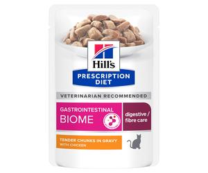 Hill's Prescrition Diet Gastrointestinal Biome Pollo Sobres en Salsa Gatos 12 x 85 gr