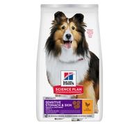 Hills Science Plan Adult Sensitive Stomach and Skin mediano alimento seco perro sabor pollo - Saco de 14 Kg