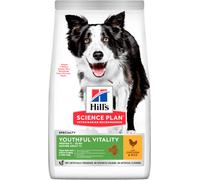 Hills Science Plan Senior Vitality alimento para perros mayores 7+ de razas medianas con pollo y arroz - Saco de 14 Kg