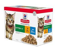 Hill's Science Plan - Cat Feline Pouches - Wet Food - Kitten Favourite Selection - Chicken & Fish in Gravy (12 Pouches)
