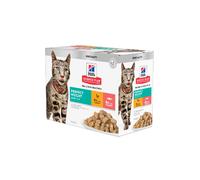 Hills Science Plan Cat Perfect Weight Adult - Alimento húmedo para gatos con pollo y salmón (multipack) | Húmedo (bolsa) | Caja de 12 x 85 g