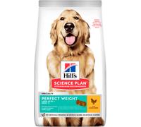 Hills Science Plan Dog Perfect Weight - Alimento para perros adultos de raza grande con pollo | 12 kg