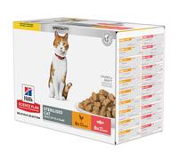 1.02 KG 12 sobres x 85 g Hill’s Science Plan Sterilised Adult Pollo y Salmón en Salsa sobre para gatos