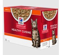 Hill's Science Plan Healthy Cuisine Gato Adult Estofado Pollo y Verduras Sobres 12 x 80 gr