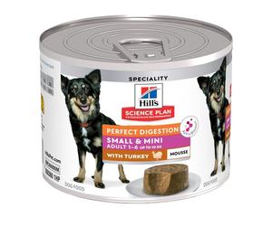 Hill's Science Plan Perfect Digestion Adult Small & Mini Pavo Perros Latas 12 x 200 gr