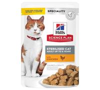 Hills Science Plan Young Adult Sterilised Cat alimento húmedo gato sabor pollo - Bolsita - Pack 12 x bolsa de 85 gr