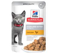 Hill's Sterilised Kitten - Alimento en salsa para gatito - Pollo - Cantidad: 1 + 1 OFERTA [85 g]
