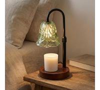 HILLSNSEA Lámpara calentadora de velas, lámpara de mesa de altura ajustable con temporizador (2/4/8 horas), derretidor de cera sin llama para velas en tarro, decoración segura del hogar para