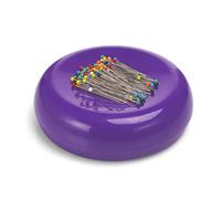 Hilltian - Cojín magnético con 100 pines de cabeza de plástico, soporte magnético para coser acolchado (morado)