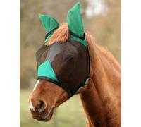 Hilltown Máscara de mosca ajustable para caballo con orejas, bloqueo UV, gran espacio para los ojos, transpirable, construida para durar, ajuste cómodo, máscara de mosca de caballo para estabilidad