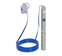 Hillvert Bomba de agua sumergible para pozos Caudal máx.: 10.800 l/h, 1.100 W, Profundidad máx.: 54 m, Ø 95 mm, In aja de control, Acero inoxidable