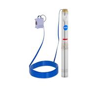 Hillvert - Bomba para pozos (95 mm, 10 800 l/h, 1100 W, cable de 50 m, altura de extracción de 54 m, acero inoxidable, sumergible