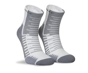 Hilly Activo-Tobillera-Min Calcetines para Correr, Unisex, Blanco/Gris, S