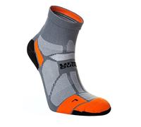 Hilly Marathon Fresh-Tobillera-Amortiguación mínima Calcetines para Correr, Granito/Naranja, XL Unisex Adulto