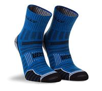 Hilly Tobillera unisex de doble piel, con amortiguación mínima, calcetines para correr, Unisex, Calcetines para correr, HI-006032, Azurita/GreyMarl, M