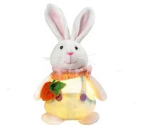 Hillylolly Lámpara de Conejo, Conejo de Pascua Decorativo, Luz Nocturna Infantil Portátil, Regalo para Niños Niñas, Decoración para Pascua Habitación Fiesta y Hogar (Rábano)