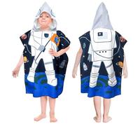 Hillylolly Toalla Infantil con Capucha, Toalla Poncho niño Tiburon, Playa, Baño, Poncho Surf Microfibra Niño, Capa, para 2 a 16 Años (G, Grande)