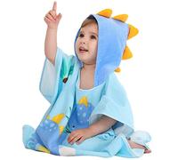Hilmocho Poncho Toalla de Baño de Playa con Capucha para Niños Niñas Albornoz de Algodón con Capucha y Estampado Animal Toalla de Ducha de Piscina