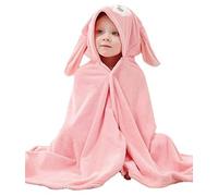 Hilmocho Toalla de Baño con Capucha para Bebé Albornoz Manta Extra Grande con Capucha para Niños Niñas Pequeños Toallas de Ducha de Playa Absorbentes Gruesas, 138x68CM