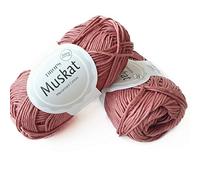 Hilo 100% algodón para tejer y ganchillo, 3 o ligero, DK, peso peinado, Drops Muskat, 51g 100m por ovillo (81 Clay)