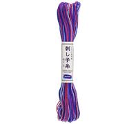 Hilo Bordado Sashiko madejas de 20 metros Color 76 -Azul Rojo Morado Matizados