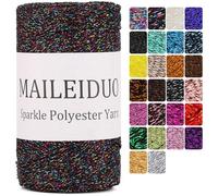 Hilo brillante para ganchillo, 3 mm x 218 m, hilo brillante, poliéster hueco, hilo para ganchillo, hilo de ganchillo, dorado, para bolsos, ganchillo, sombreros, cestas, manualidades