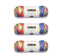 Hilo Caron Simply Soft Rainbow Bright Paints - Paquete de 3 (141 g/5 oz) - Acr?lico - 4 lana mediana - 235 yardas - Tejido, crochet y manualidades