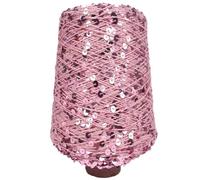 Hilo con lentejuelas brillantes, Hilo de lentejuelas 50g 140m Multicolor 6mm + 3mm for tejer y hacer ganchillo DIY(A-29)