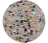 Hilo con lentejuelas brillantes, Hilo De Lentejuelas Algodón 50g 140m 3mm 6mm Paquete Multicolor 2 4 6 Piezas(A-2,6PC)