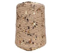 Hilo con lentejuelas brillantes, Hilo de lentejuelas algodón for tejer ganchillo, 50g, 140m, 3mm, 6mm, paquetes surtidos multicolores(A-20,6PC)