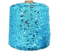 Hilo con lentejuelas brillantes, Hilo de tejer con lentejuelas algodón, 3mm y 6mm, 50G, 140M, paquete multicolor 1, 2, 4, 8 Uds(A-16,2PC)