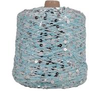 Hilo con lentejuelas brillantes, Hilo de tejer con lentejuelas algodón, 3mm y 6mm, 50G, 140M, paquete multicolor 1, 2, 4, 8 Uds(A-6,4PC)