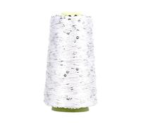 Hilo con lentejuelas brillantes, Hilo for tejer de lentejuelas con purpurina seda multicolor 350m for bufandas, mantones, suéteres(Color 11)