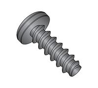 Hilo de Acero Rolling tornillo para plástico, negro óxido de acabado, Pan Head, Phillips Drive, 10 - 14 tamaño, 3/4 "longitud de rosca (paquete de 50)