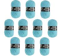 Hilo de Acrilico Ovillo de Lana para Tejer Crochet Ganchillo o Punto Torrijo SONATA 30g, Ovillo de Lana Suave Acrílica para Tejer | 10 Unidades, Color 1558-AZUL