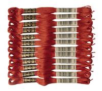 Hilo de algod n para bordar DMC de 6 hilos, color naranja oscuro quemado