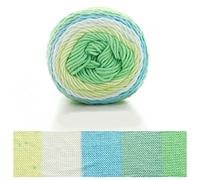 Hilo de algodón arcoíris voluminoso de 100g y 193m for tejer a mano y hacer ganchillo DIY