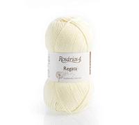 Hilo de algodón DK de doble punto para tejer a mano, bola de 100 g, 5 capas, 100% algodón, lavar y secar a máquina para tejer y ganchillo Amigurumi, hilo de algodón Regata (35 amarillo pálido)