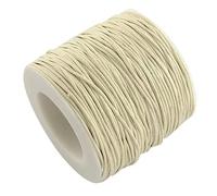 Hilo de algodón encerado de 100 yardas, cuerda de cuentas recubierta de cera de 1 mm para collares, pulseras, joyas trenzadas, costura, cuero, macramé, decoración de jarrones