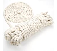 Hilo de algodón macramé, 10 mm, algodón macramé resistente, para plantas, gancho para colgar en la pared, haz tu propia trampa de sueños Bohemia (16 m)