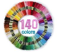 Hilo de bordado de color arcoíris de alta calidad, 140 madejas por paquete con algodón para hilos de punto de cruz, hilo de pulsera, hilo artesanal, hilo de bordado Aroic