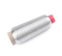 Hilo de bordado de poliéster de 3500 m, carrete grande para máquina y mano, hilo fuerte para kits de punto de cruz, pulseras de la amistad, fabricación de insignias, oro (plata 1)