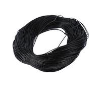 hilo de bordar, 2 Meters Genuine Leather Cords Multicolor 1-8mm for Jewelry DIY Necklace Bracelet(Black,4.0mm)