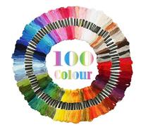 Hilo De Bordar 50 uds/100 Uds. Suministros de costura hilo algodón arcoíris colores DIY artesanía bordado punto cruz conjunto hilos coser accesorios tejer(100pcs)