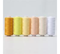 Hilo De Bordar 6 uds 200 yardas hilo de coser máquina bordar accesorios reparación del hogar DIY costura artesanal poliéster conjunto Multicolor(Set 3)