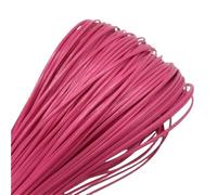 hilo de bordar, Cowhide Leather Rope String, 1 Piece 5 Yards 2mm PU Multicolor for Jewelry Making and Craft(Pink Red)
